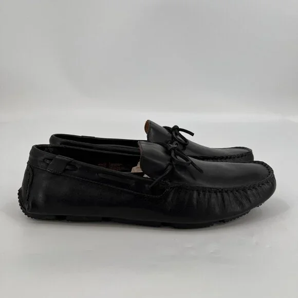 Rockport Rhyder Tie Loafer Size 9M Black Leather Slip-On 